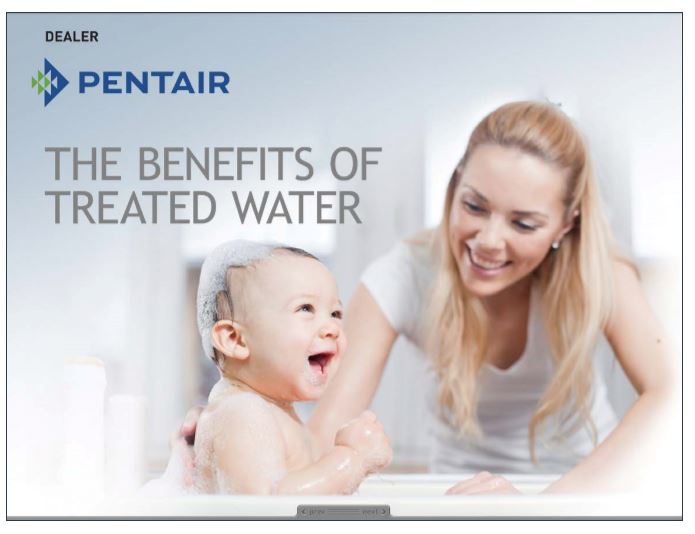 Pentair Dealer App, First Slide